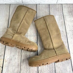 White Mountain Natural Suede Otto Calf Length Boots Size 8M